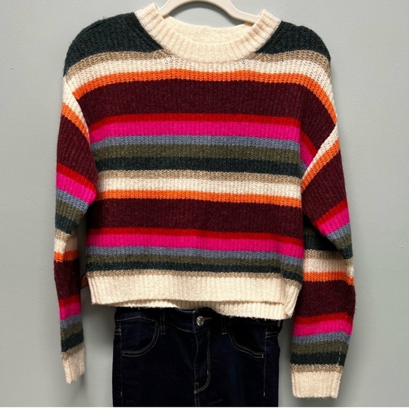 American Eagle Women’s Multi- Colored Striped Sweater Size XS - Picture 2 of 5